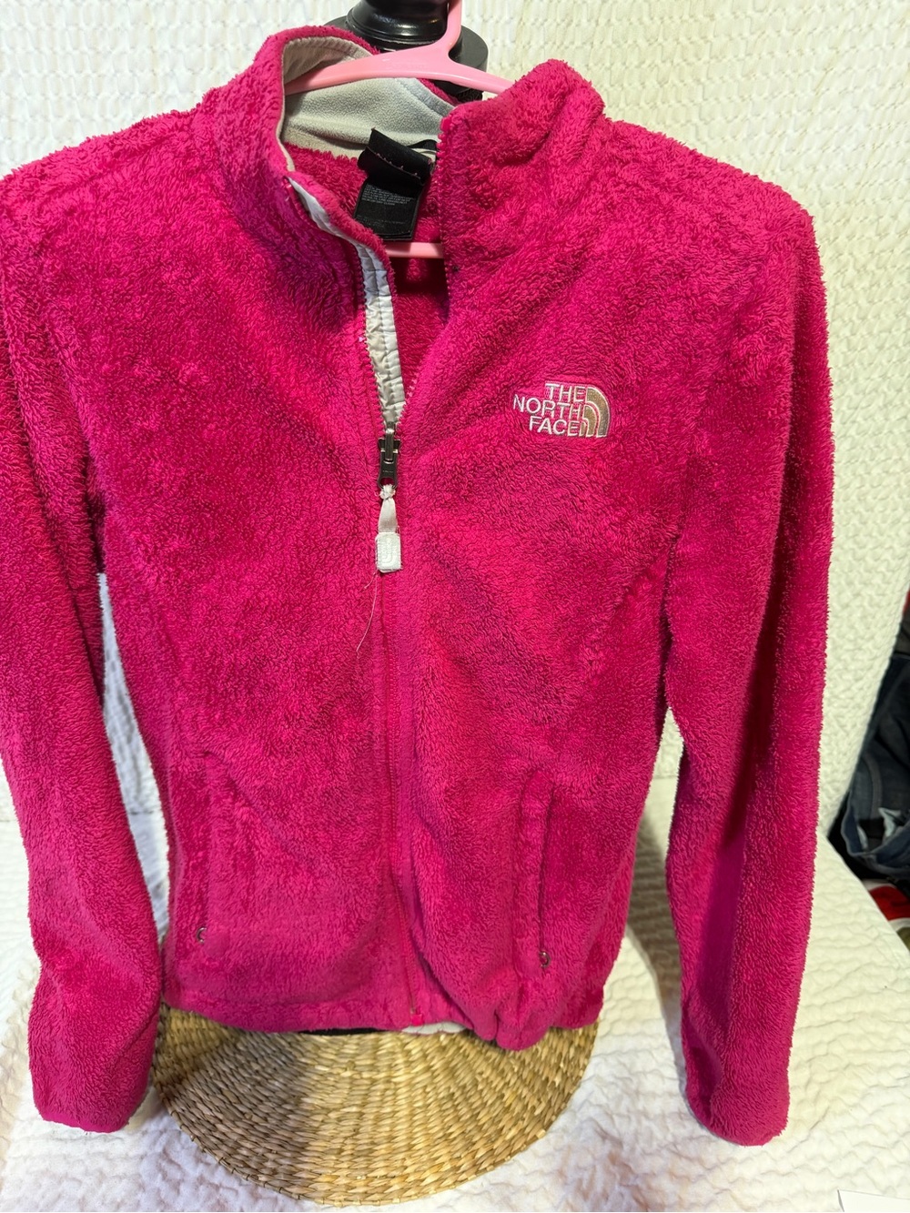 The North Face Girls' Hot Pink Full-Zip Fleece Jacket